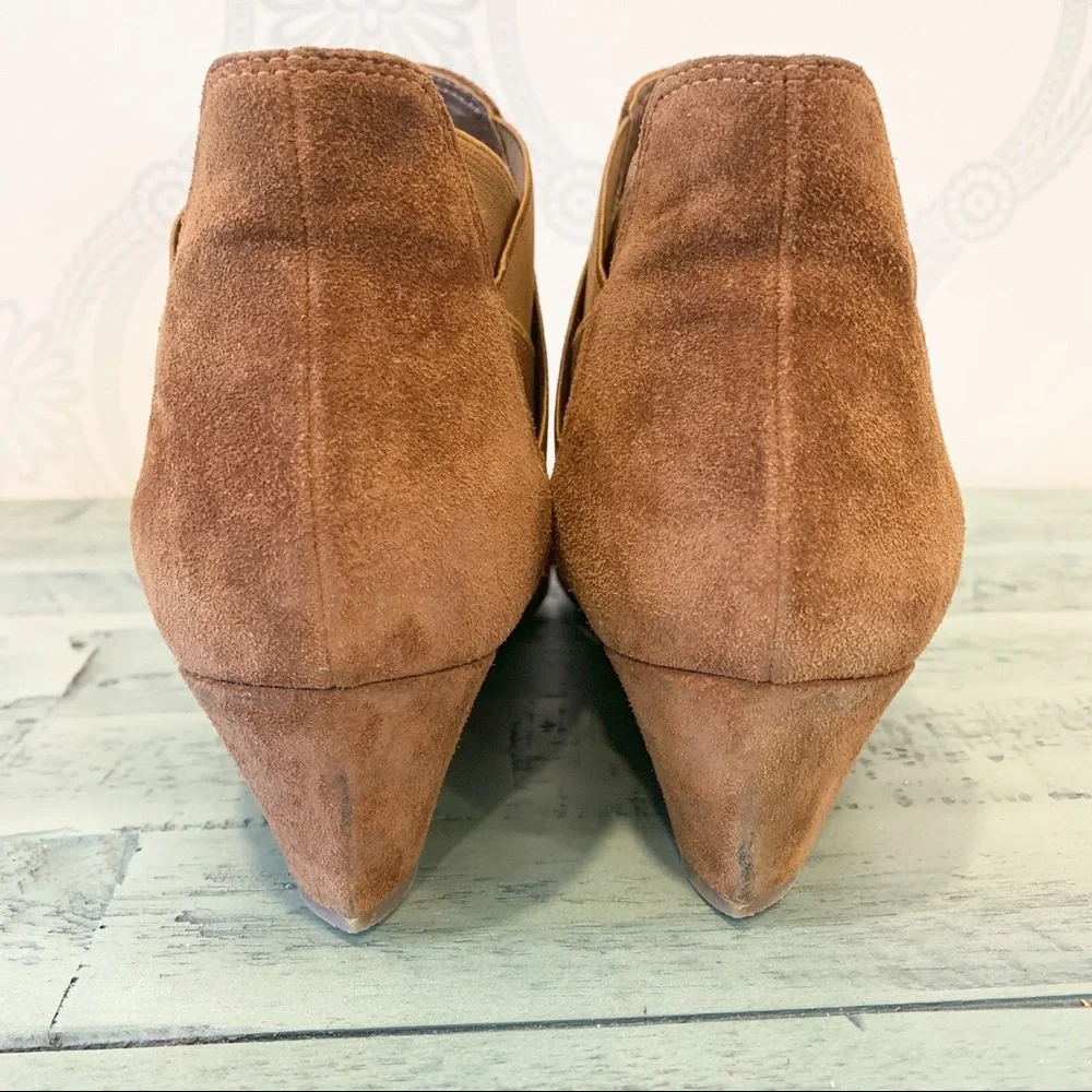 Via Spiga Harlie boots suede wedge brown 7.5